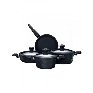 Antibakteriyel Kulplu 7 Parça Tencere Seti