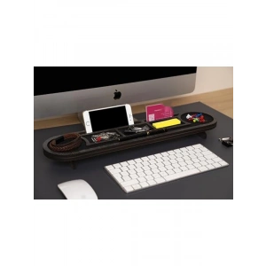 Antik Görünümlü Oval Ahşap Masaüstü Organizer