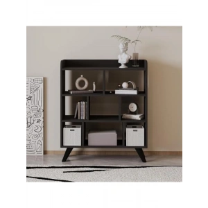 Antrasit Renk Florida Kitaplık - Açık Raflı Tasarım