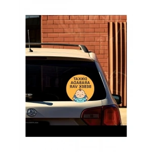 Arabada Bebek Var Uyarı Etiketi - Sevimli Tasarım