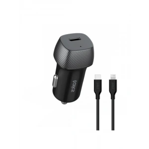 Araç İçi Hızlı Şarj Aleti ve USB-C-Lightning Kablo