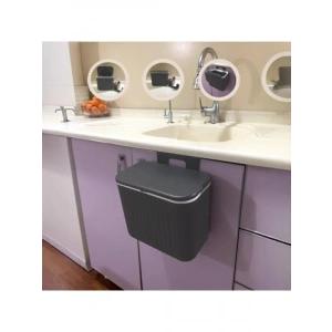 Asılabilir 8 LT Çöp Kovası - Antrasit Renk