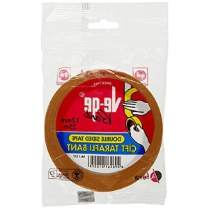 Askılı Çift Taraflı Bant, 12 mm x 25m Uzunluğunda