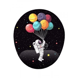 Astronot Temalı Bilek Destekli Mouse Pad, Konforlu Kullanım İçin