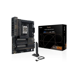 Asus Proart X870E-CREATOR Wıfı Amd X870E Am5 Ddr5 8000 HDMI 2xusb4 4x M2 Usb3.2 Wifi 7 + Bt Aura Rgb 10GBIT + 2.5gbit Lan Atx 16+2+2 Güç Aşamaları, Çift Usb4, Asus Control Center Express Lisansı
