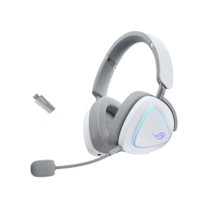 Asus Rog Delta Iı Kablosuz Oyun Kulaklığı (50MM Titanyum Sürücüler, 10MM Süper Geniş Bant Mikrofon, 153-SAAT Pil Ömrü, Dualflow Ses, Bt, 2.4ghz, 3.5mm, Pc, Swıtch, Ps4, Ps5, Xbox Uyumlu) Beyaz