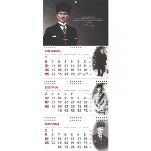Atatürk Temalı Duvar Takvimi - 2026 Modeli