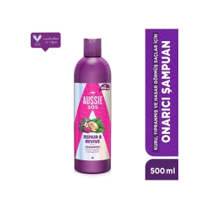 Aussie Sos Repair & Revive Kuru, Yıpranmış ve Hasar Görmüş Saçlar Için Şampuan 500ML