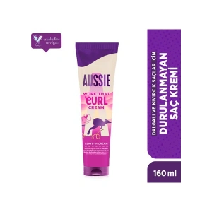 Aussie Work That Curl Dalgalı ve Kıvırcık Saçlar Için Durulanmayan Saç Kremi 160 ml