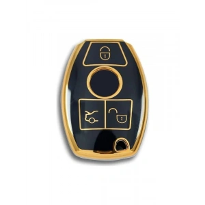 AutoHan Keys Lüks Anahtar Kılıfı, Siyah-Altın, Nano Kaplama, 2001-2016 Be Tipi Model