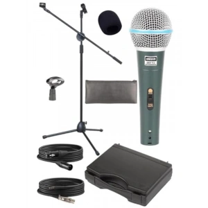Ayaklı Kablolu Dinamik Mikrofon, Kullanışlı Stand ve Aksesuarlar
