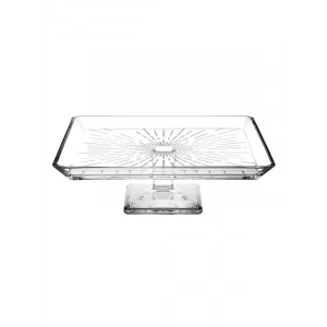 Ayaklı Kare Servis Tabağı - 24x24 cm, Hediye Kutusu ile