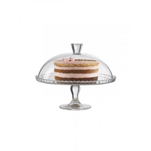 Ayaklı ve Kapaklı Cam Servis Tabağı