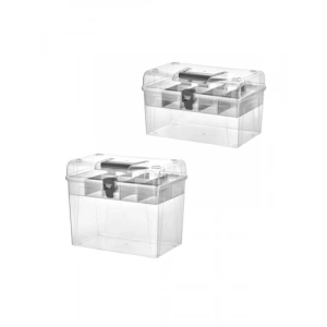 Ayarlanabilir Bölmeli Şeffaf Organizer Kutusu (2li Set)