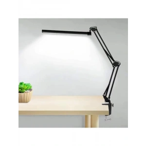 Ayarlanabilir Kol ile Kelepçeli LED Masa Lambası, 10 Parlaklık Seçeneği