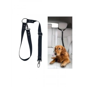 Ayarlanabilir Metal Kancalı Köpek Emniyet Tasması, Siyah