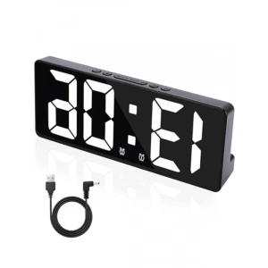 Ayarlanabilir Parlaklıkta Masa Saati, Derece Alarm ve Takvim