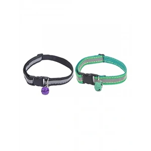 Ayarlanabilir Reflektörlü Zilli Kedi Köpek Boyun Tasması (2 Adet)