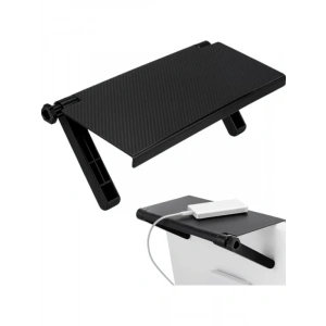 Ayarlanabilir TV Üstü Raf – Modern Karbon Desenli Organizer