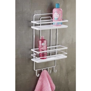 Ayarlanabilir Yapışkanlı Raf, Banyo Düzenleyici, Beyaz
