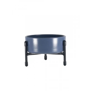 Ayarlanabilir Yükseklikte Seramik Mama-Su Kabı, 3 Ayaklı Metal Stand
