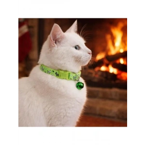 Ayarlanabilir Zilli Kedi Boyun Tasması - Yeşil