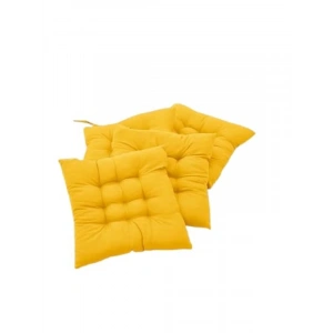 Bağcıklı 4lü Sandalye Minderi, Yıkanabilir ve Çökme Yapmaz