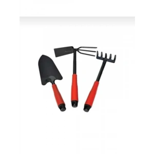 Bahçe El Aletleri Seti, 30 cm Kürek, Tırmık ve Çapa ile 3 Parça