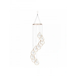 Bakır Spiral Rüzgar Çanı - 90 cm Uzunluk, 15 cm Çap