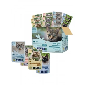 Balık ve Etli Soslu Atıştırmalık Kutusu, 12 x 85 g