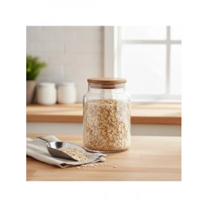 Bambu Kapaklı Borosilikat Cam Kavanoz, Sızdırmaz 800ML