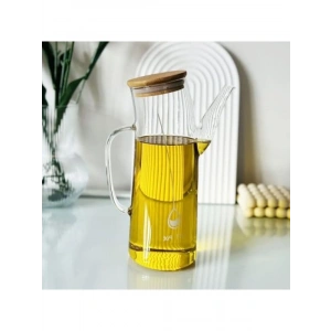 Bambu Kapaklı Borosilikat Cam Yağlık & Sirkelik | 1 Litre Kapasite