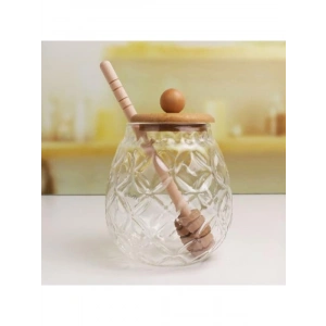 Bambu Kapaklı Cam Bal Kavanozu - 350ml