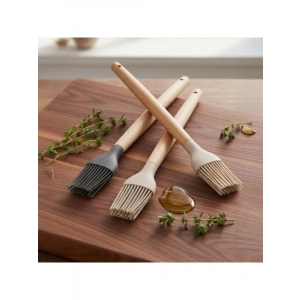 Bambu Saplı Silikon Fırça, Isıya Dayanıklı ve Çok Amaçlı