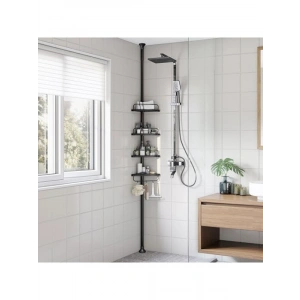 Banyo Düzenleyici 4 Katlı Duş Rafı, 85-305 cm Ayarlanabilir