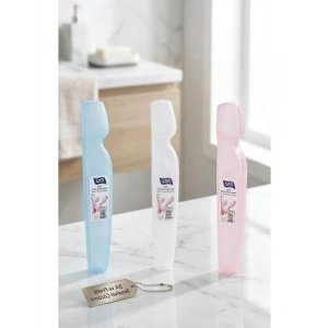 Banyo için Renkli Diş Fırçası Saklama Kabı ve Standı, 3lü Set