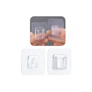 Banyo ve Mutfak için 10 ADET Çift Taraflı Yapışkanlı Askı Montaj Aparatı