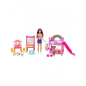 Barbie Bebek Bakıcılığı Seti: 3 Bebek ve 15 Aksesuar