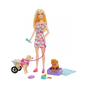 Barbie ile Oynanabilir Yavru Köpek ve Aksesuar Seti