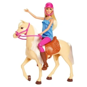 Barbie ve Güzel Atı Oyun Seti Sarışın Bebekli FXH