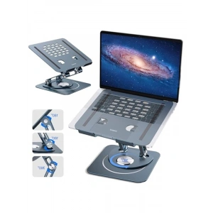 Baseus Ayarlanabilir Dizüstü Bilgisayar Standı, 360 Derece Dönebilen Ayarlanabilir Dizüstü Bilgisayar Standı (Üç Katlı Versiyon) MacBook Air Pro, Dell XPS, HP vb. için Ergonomik Katlanabilir Stand