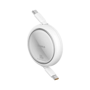 Baseus FREE2PULL Mini Makaralı Type-C To Type-C 100W Kablo 1.5 mt Beyaz