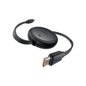 Baseus FREE2PULL Mini Şarj Kablosu Usb-C To Usb-C 60W 1m Küme Siyah