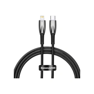 Baseus Glimmer Series 20W 100 cm Type-C To Lightning Şarj Kablosu Siyah