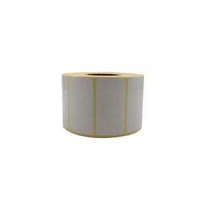 Baskısız Kuşe Etiket 60mm x 30mm Ruloda 1000 Adet