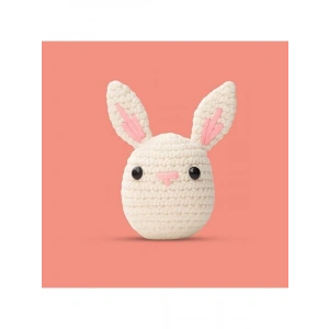 Başlangıç Seviyesi Amigurumi Tavşan Örgü Seti, El Yapımı Oyuncak