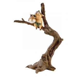 Baykuş Heykelcikli Minyatür Peri Bahçesi Figürü