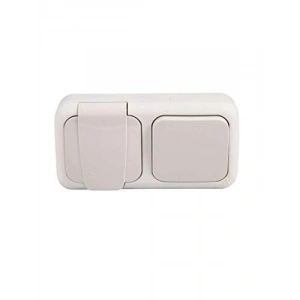 Beyaz Anahtar ve Topraklı Priz Kombini