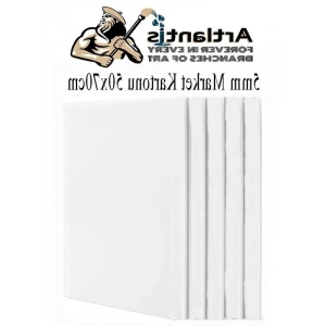 Beyaz Fotoblok Maket Kartonu, 5 mm Kalınlık, 50x70 cm, 5 Adet