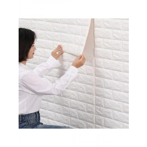 Beyaz Kendinden Yapışkanlı 3D Esnek Duvar Kağıdı Paneli - 70x23 cm